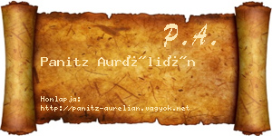Panitz Aurélián névjegykártya